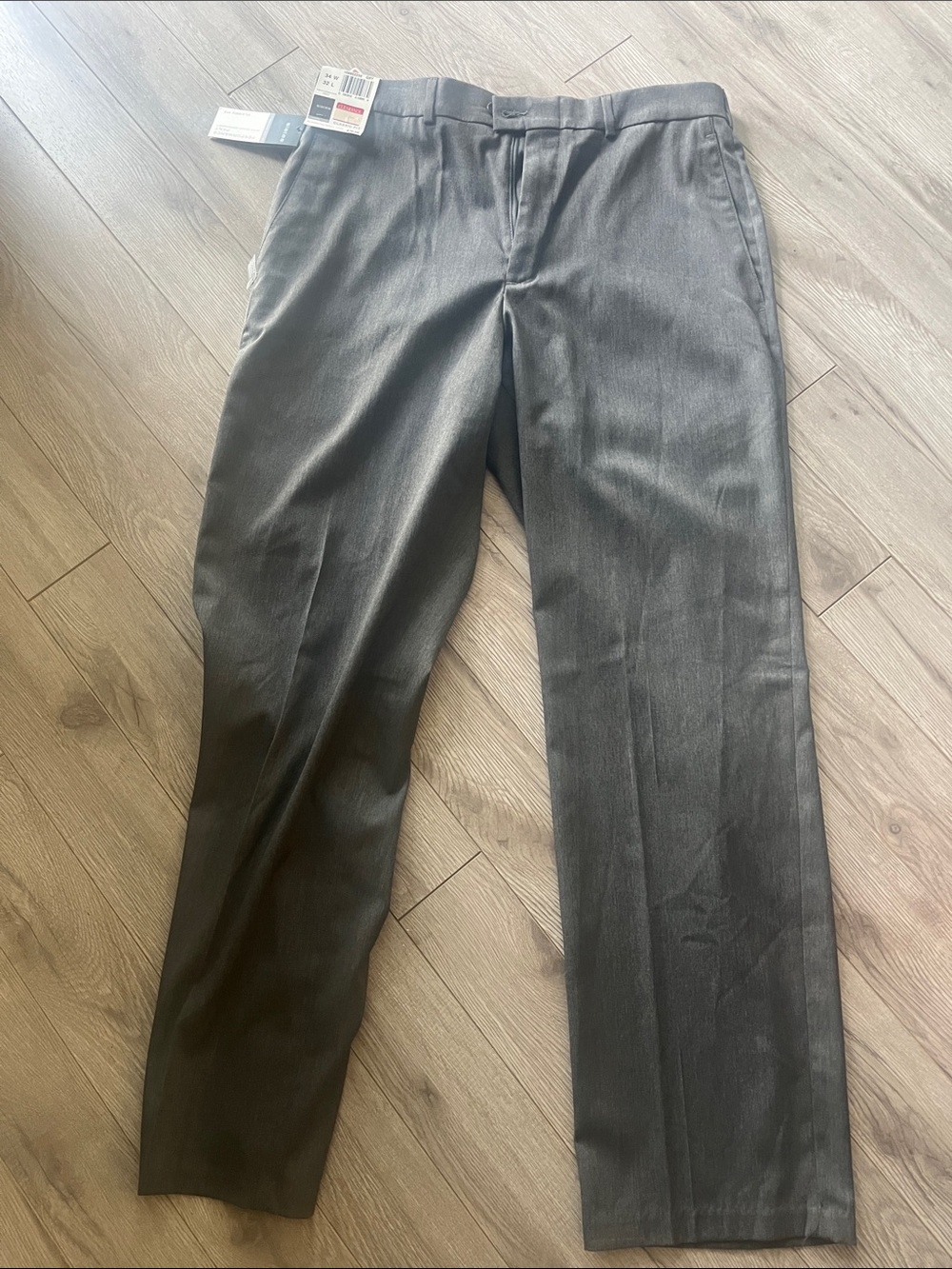 Men's Gray Dress Pants - Tailored Flat Front